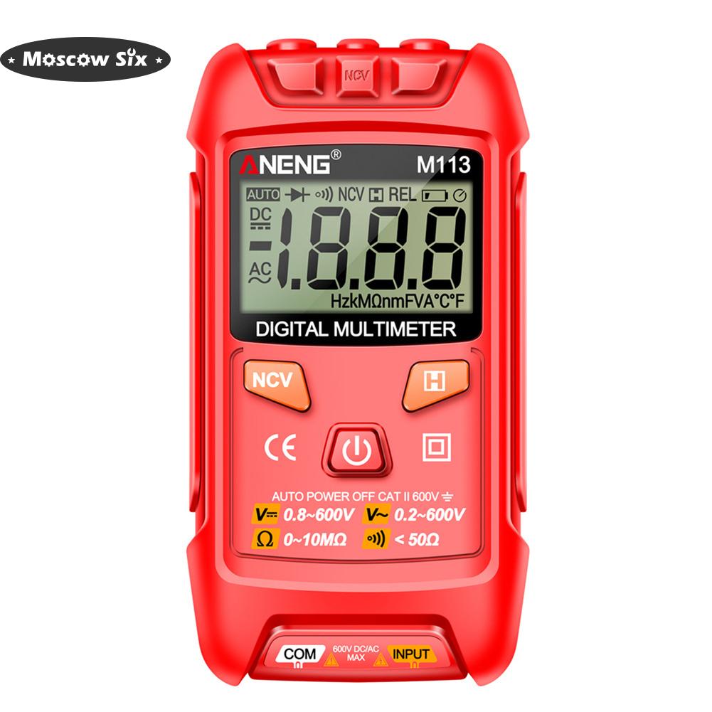 💎ANENG M113 Digital Mini Multimeter Tester Voltage Ohm Multi Tester LCD Voltage Resistance Meter Data Hold for Line On/Off Detection