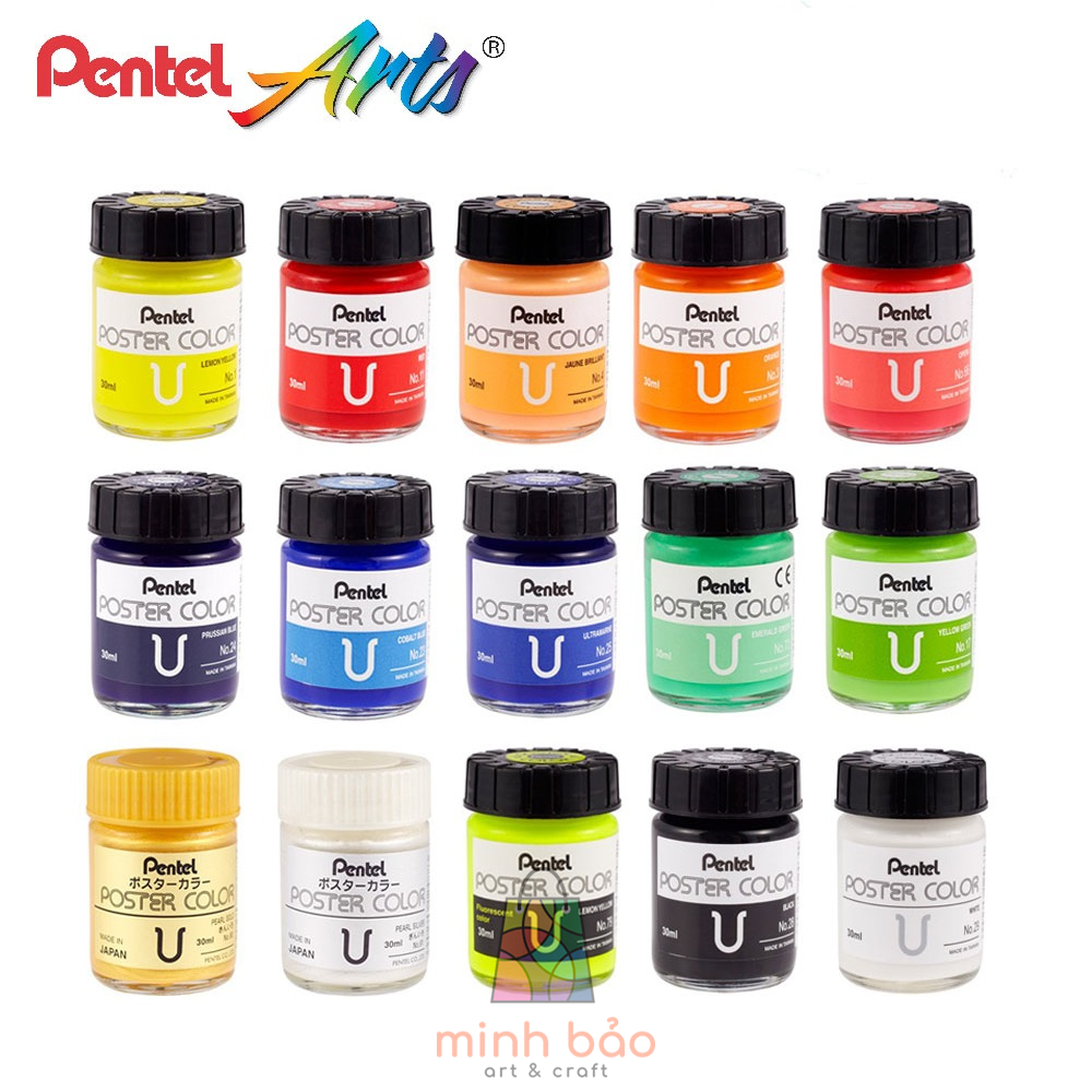 BÁN LẺ - MÀU POSTER PENTEL 30ML (LỌ THỦY TINH)