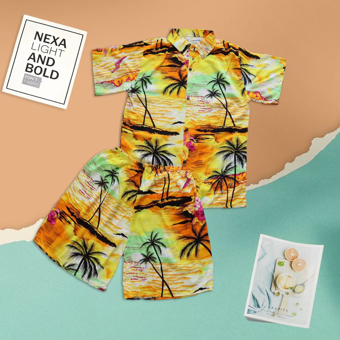 Set bộ đồ nam nữ đi biển siêu đẹp ( nhiều màu )