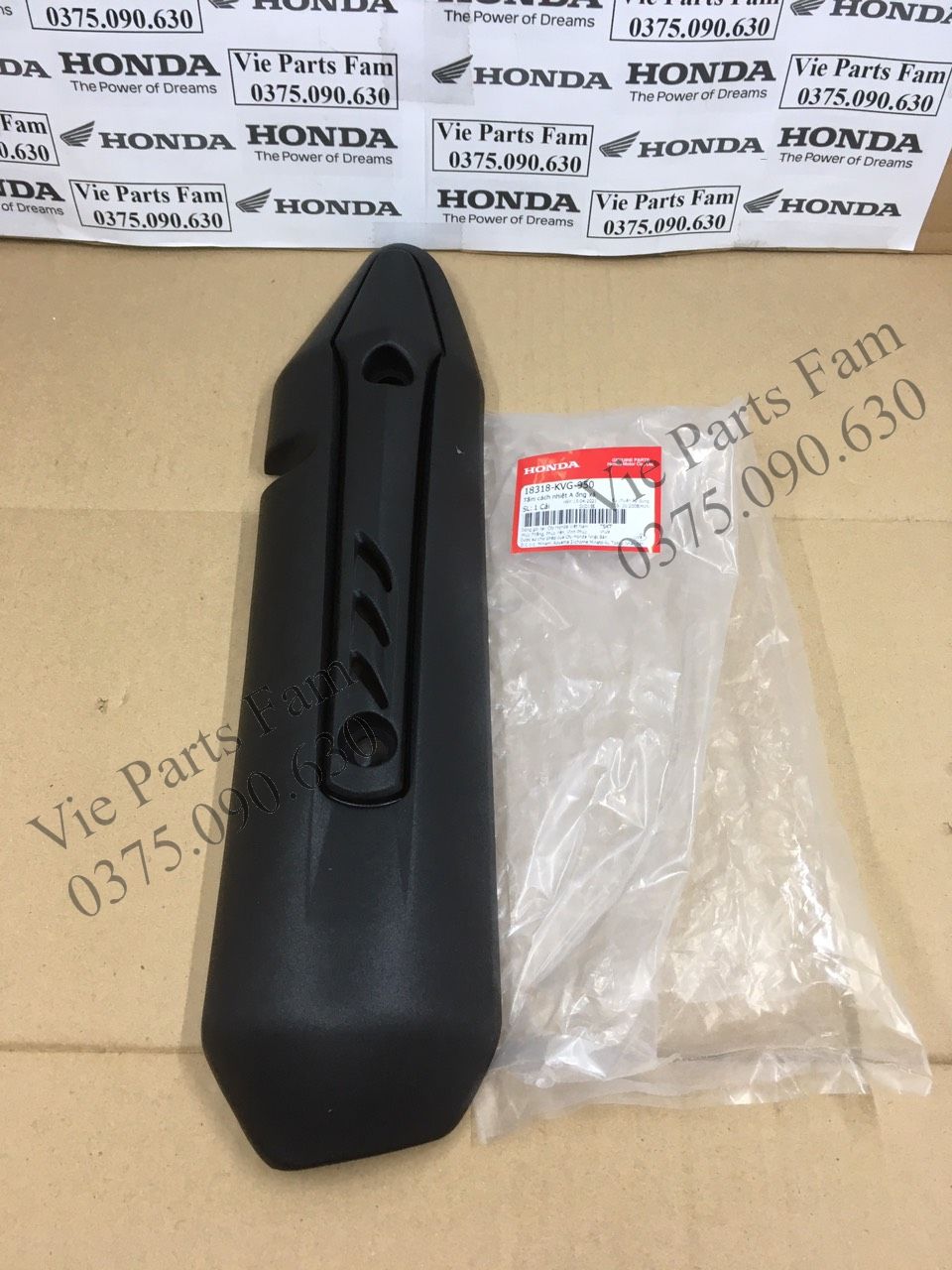 Vỉ pô, ốp pô chống nóng ab 110 đời đầu/ ab 110 fi 2007-2010, hàng din honda mới 100%