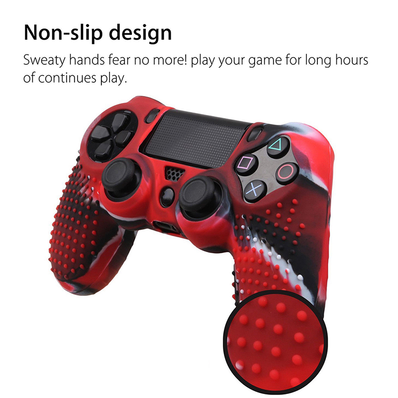 [Fortitudes] Camouflage Silicone Rubber Skin Grip Cover Case for PlayStation 4 PS4 Controller