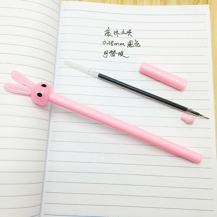 【SmartHorizon】1pcs Cute Rabbit Pen Rotating Pocket Pen BallPoint Pen ...