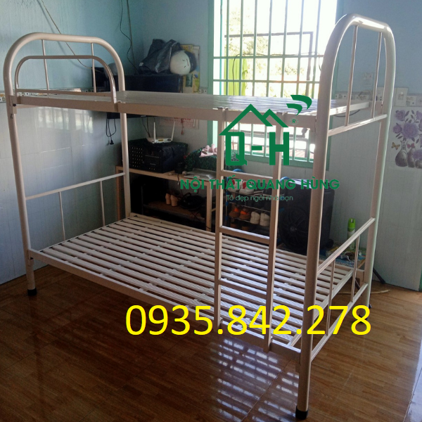GIƯỜNG TẦNG SẮT ỐNG TRÒN SẮT SƠN TĨNH ĐIỆN