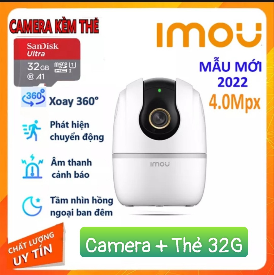 Camera IP Wifi IMOU A42P 4.0MP/A22EP 2.0MP, Độ phân giải 4.0MP/2.0MP xoay 360đ, Fullbox 100%
