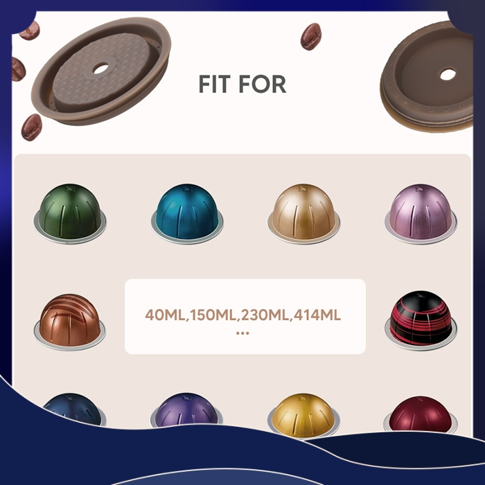 Viên nén cà phê có thể tái sử dụng đồ lọc có nắp cho Nespresso vertuo tiếp theo
