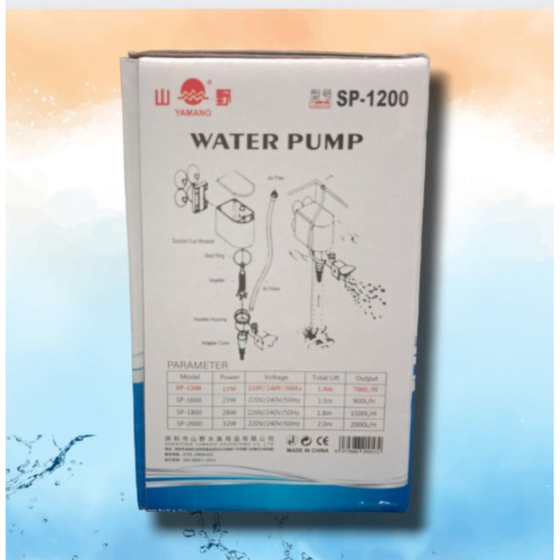YAMANO SP 1200 Pompa Aquarium kolam hidroponik