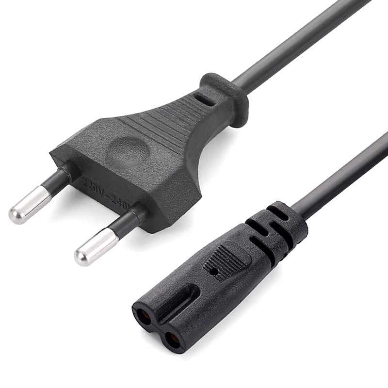 Gy eu power cable 2pin iec320 c7 us power extension cord for dell laptop charger canon epson printer radio speaker ps4 xbox lg sony