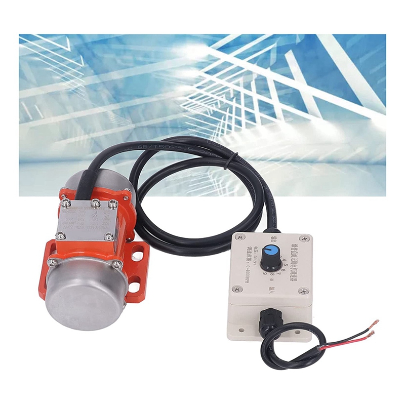 30W Concrete Vibrator, 4000RPM Electric Vibrating Motor with Speed Controller & Adjustable Exciting Force