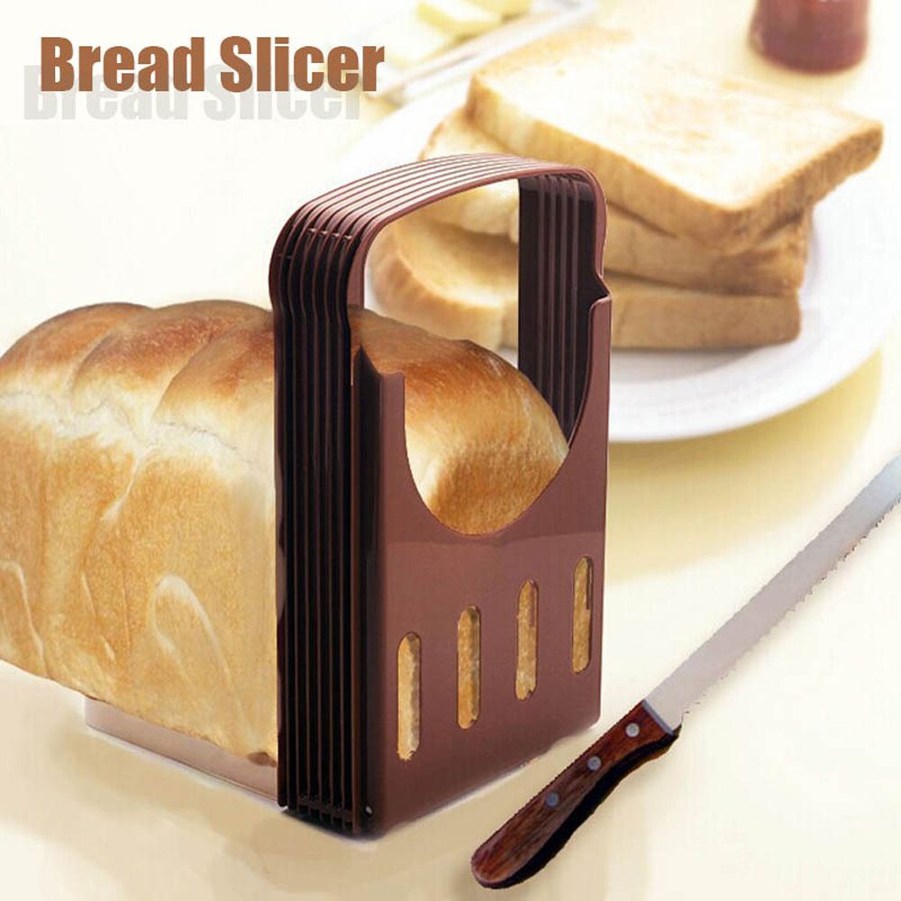 HUYAN Foldable Loaf Cutting Slicing Kitchen Accessories Bread Cutter Toast Slicer Baking Tool