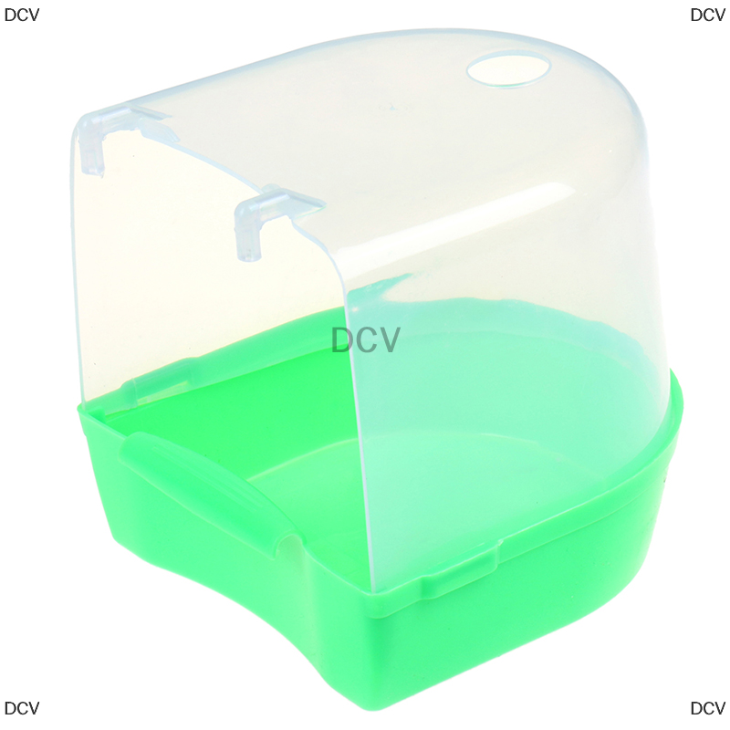 DCV Nhựa chim nước tắm hộp bồn tắm Parrot cho PARAKEET treo bát