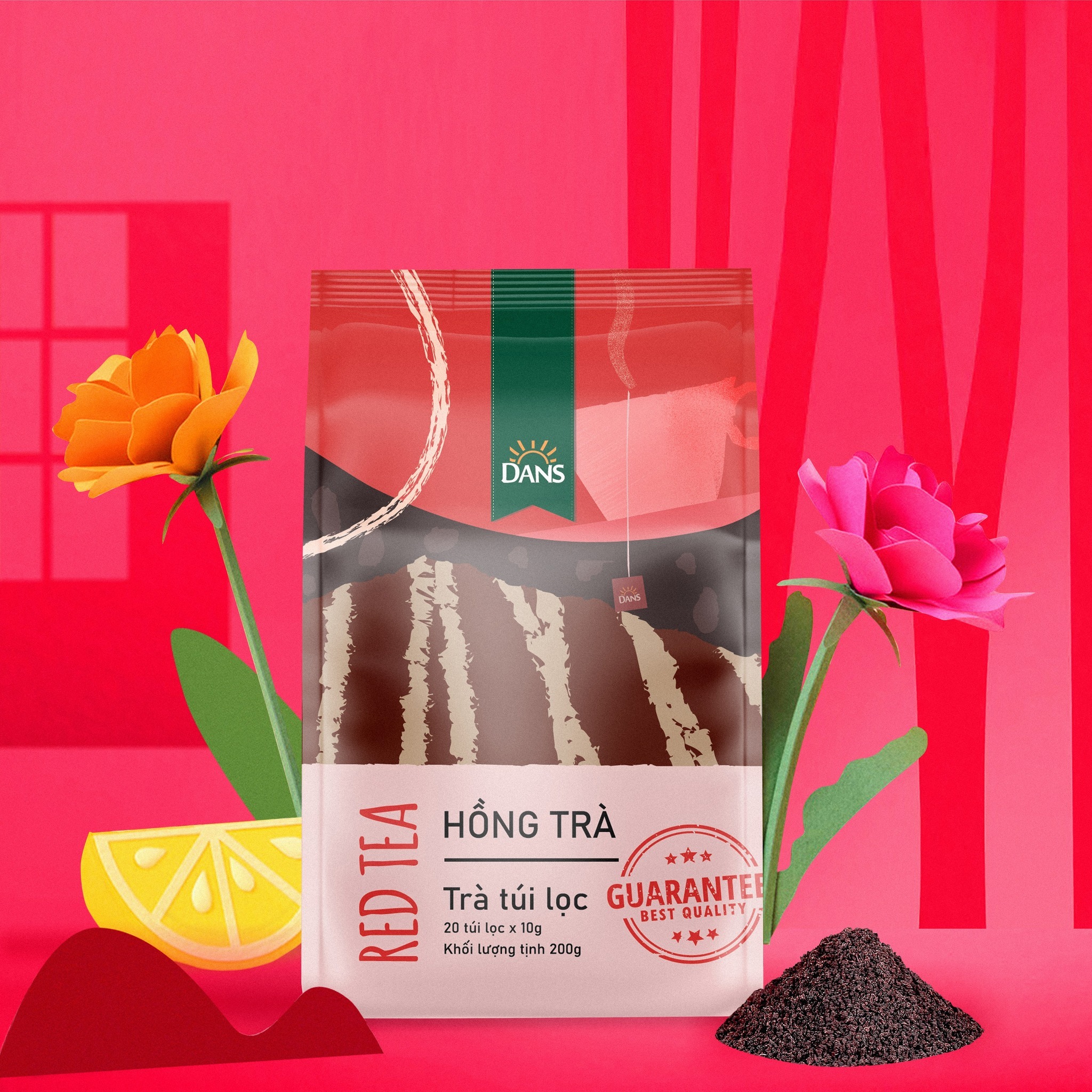 Hồng trà túi lọc Dans 200g (20 túi lọc x 10g)