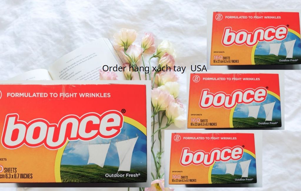 Giấy thơm quần áo Bounce Mỹ 160 tờ (MẪU MỚI)
