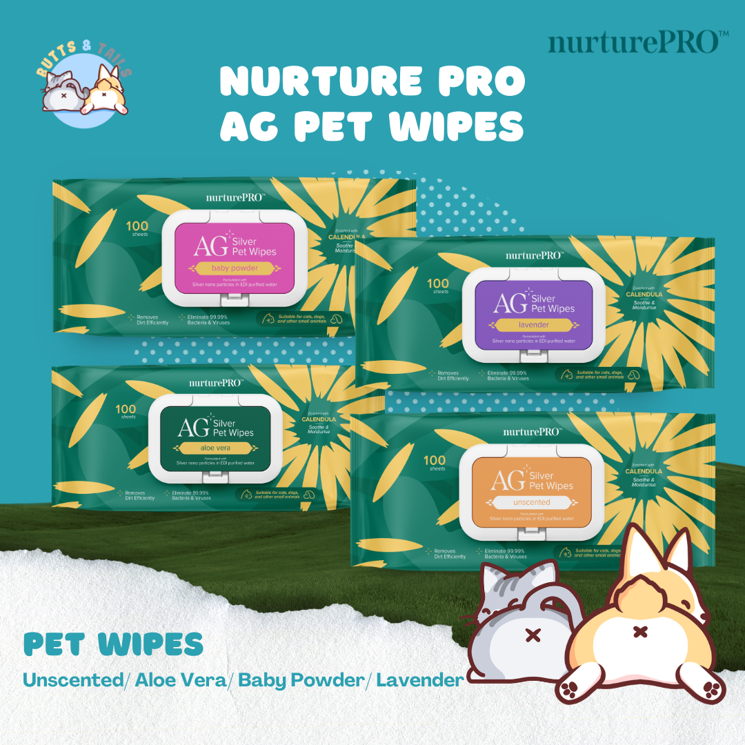 AG+ Silver Pet Wipes Unscented - Nurture Pro