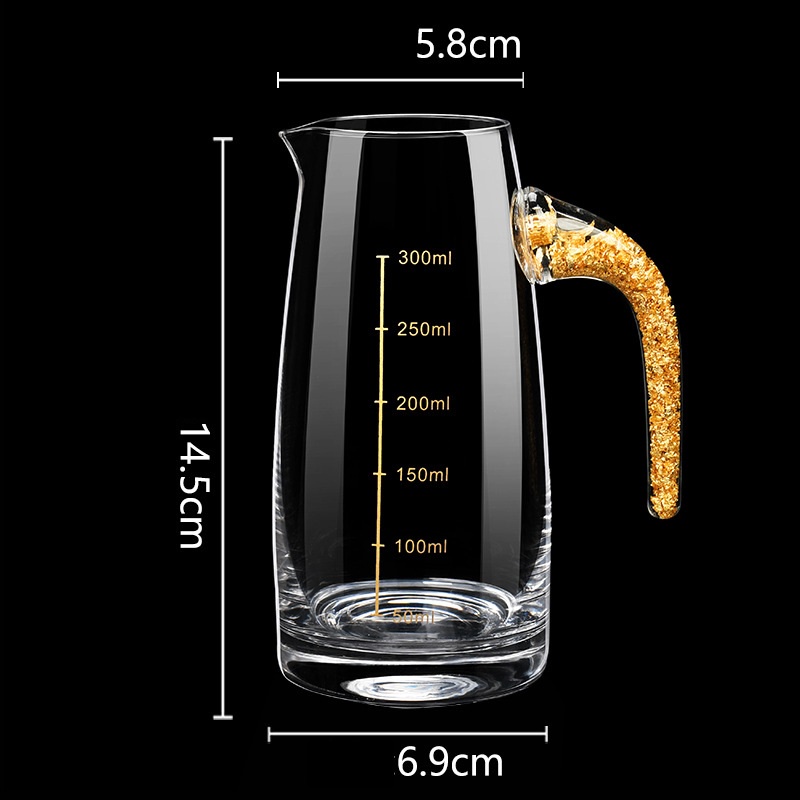 Bộ Ly rượu Pha Lê Vàng Lá 24K