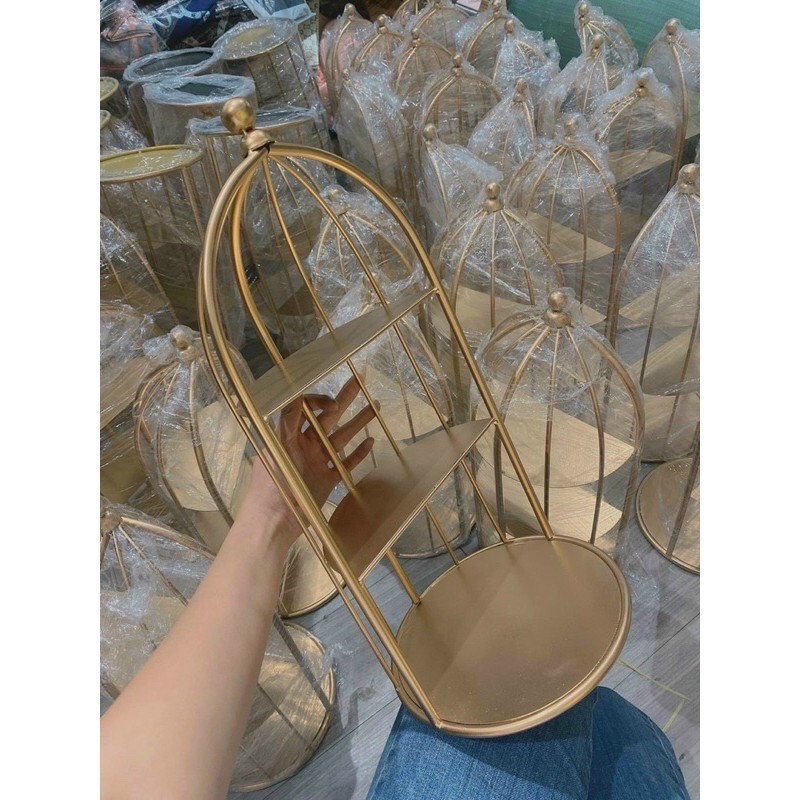 kệ mỹ phẩm,kệ lồng chim 3 tầng