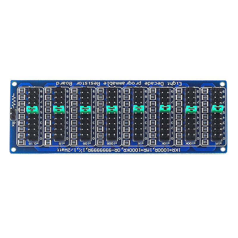 DollaTek 1R - 9999999R Zeven Decade programmeerbare weerstandsplate, stap 1R, 1%, 1/2 watt