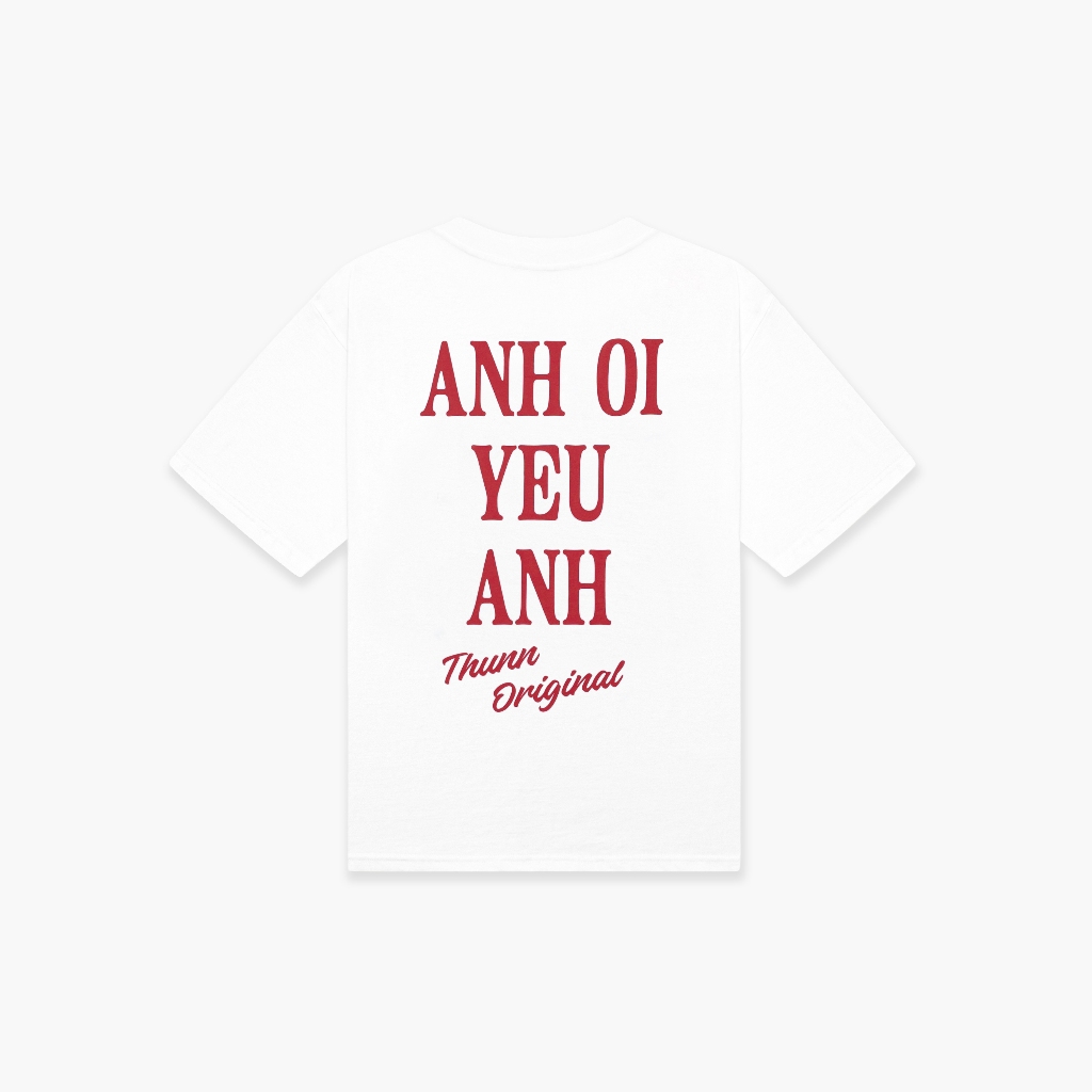 Áo thun Cotton cao cấp - THUNN ORIGINAL Love Text Tee-WHITE