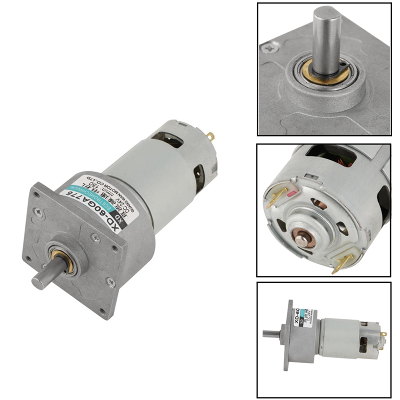 35W Mini DC Gear Motor Metal Speed Adjustable Large Torque Motor CW/CCW