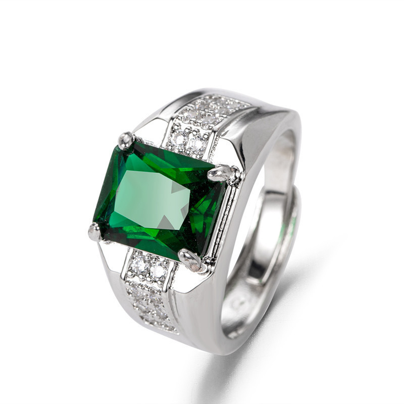 %E3%80%90Mega%20Men's%20Sapphire%20Diamond%20Green%20Tapered%20Crystal%20Trendy%20Men's%20Aggressive%20Adjustable%20Ring%20-%20Image%206