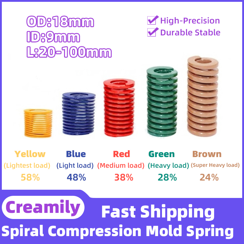 Creamily%201PCS%20Die%20Mold%20Springs%2018x9xL%20Compression%20Spring%20Loading%20Spiral%20Stamping%20Alloy%20Steel%20Springs%20OD=18mm%20ID=9mm%20L=20-100mm%20-%20Image%204
