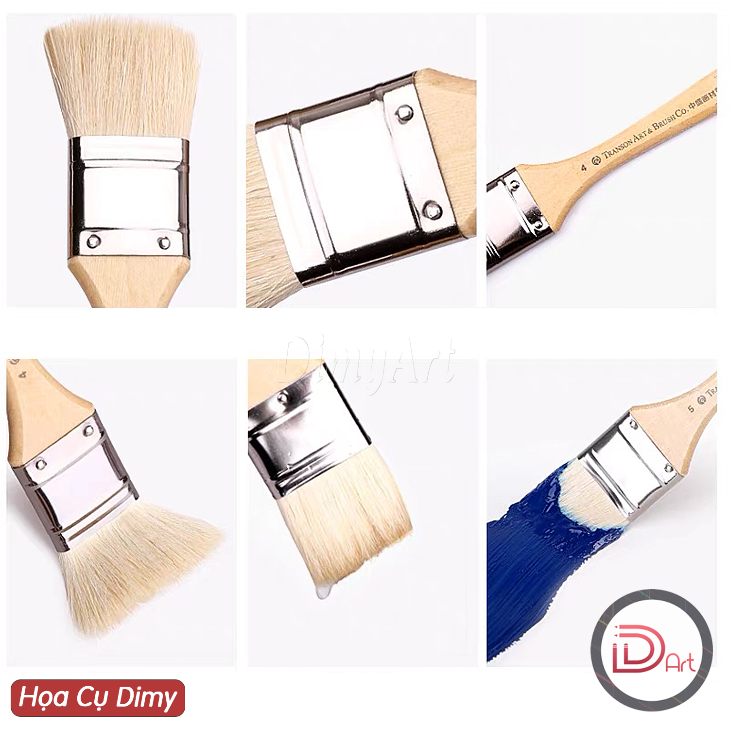[DIMY ART] Chổi vẽ/panh xô lông cừu TRANSON cao cấp