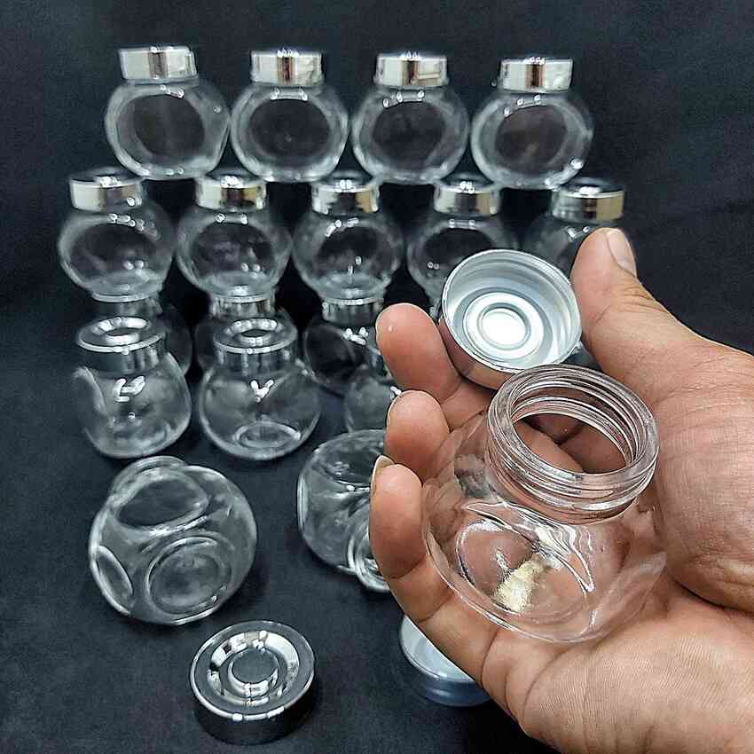 Tiny pot 50ml – Flat Ground shape – Lean design - combo 12 pots