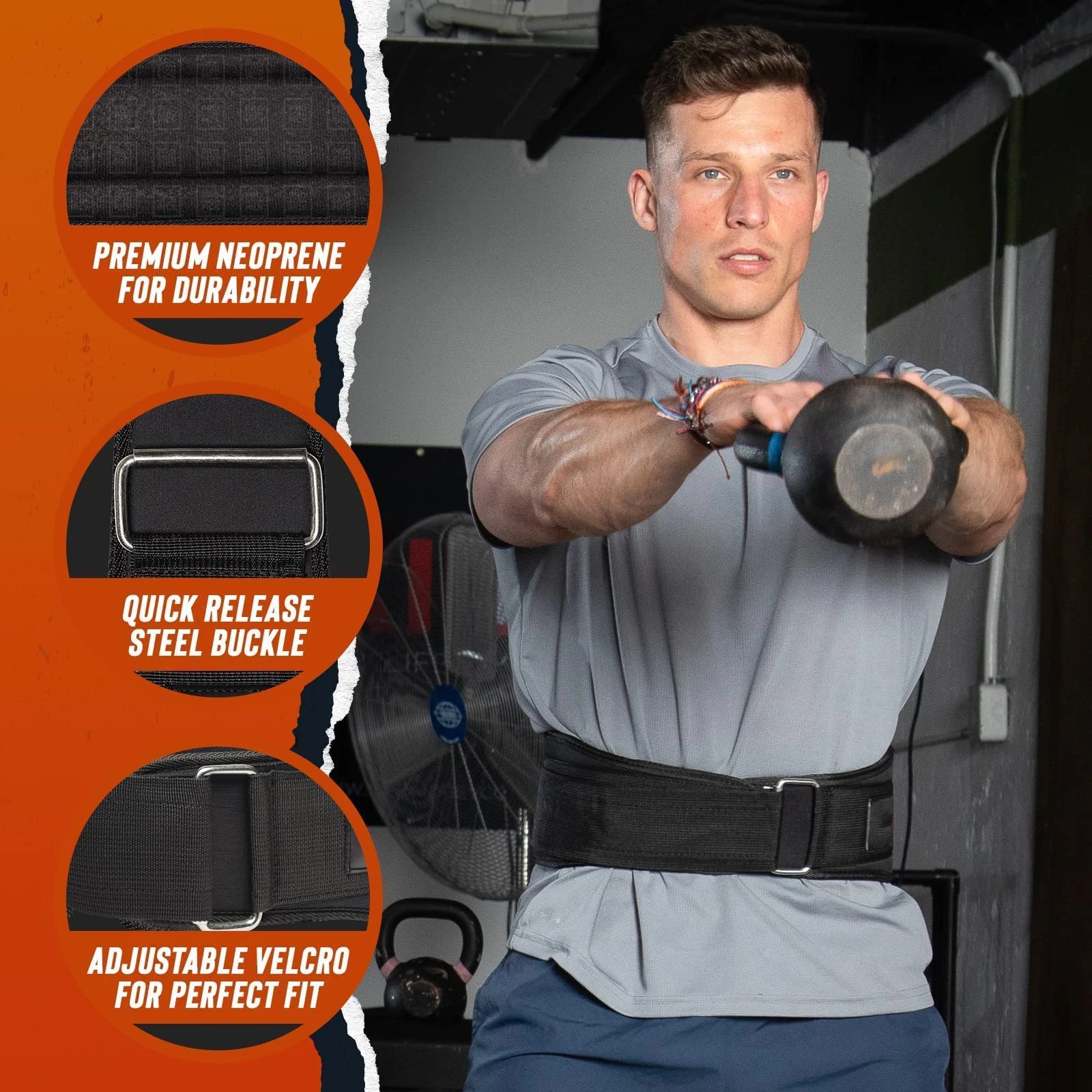 Weight Lifting Belt Back Support Workout Belt with Metal Buckle for Men ...