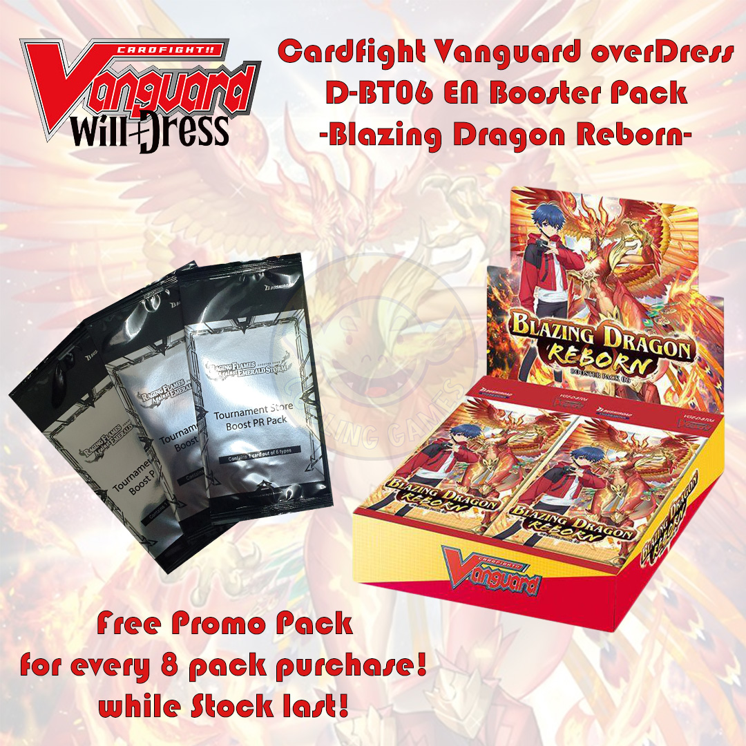 VGE-D-BT06CardFight Vanguard overDress DBT06 Blazing Dragon Reborn English Booster  Pack / Booster Box | Lazada Singapore