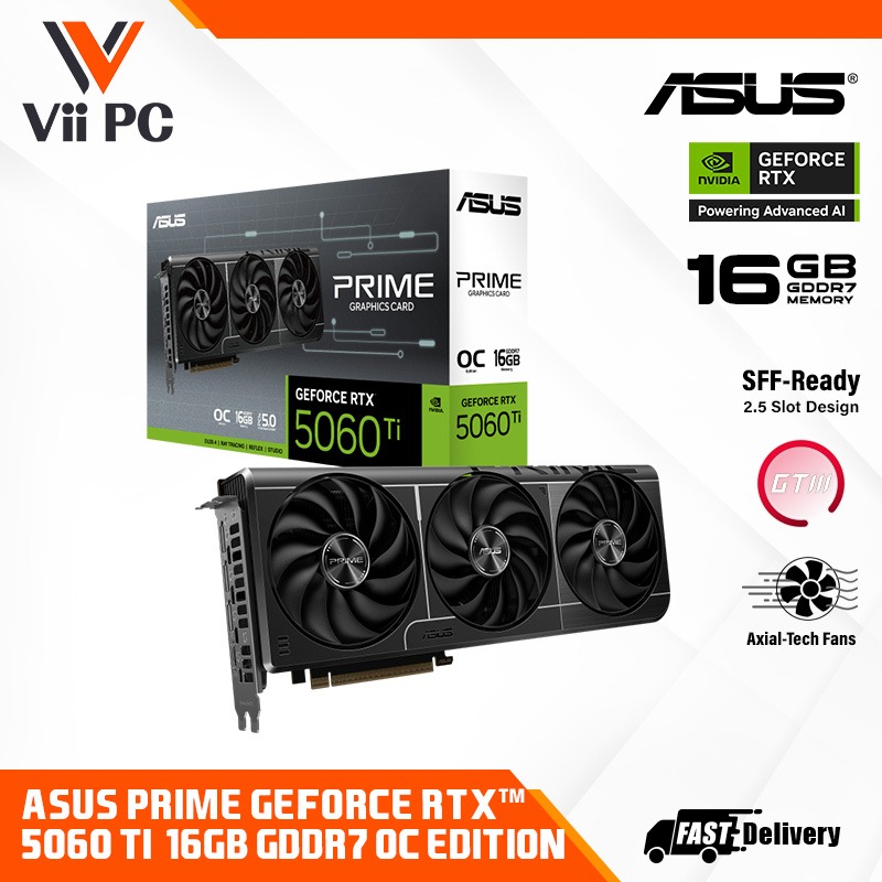 ASUS PRIME GeForce RTX™ 5060 Ti / RTX 5060TI / RTX 5060 TI / 16GB