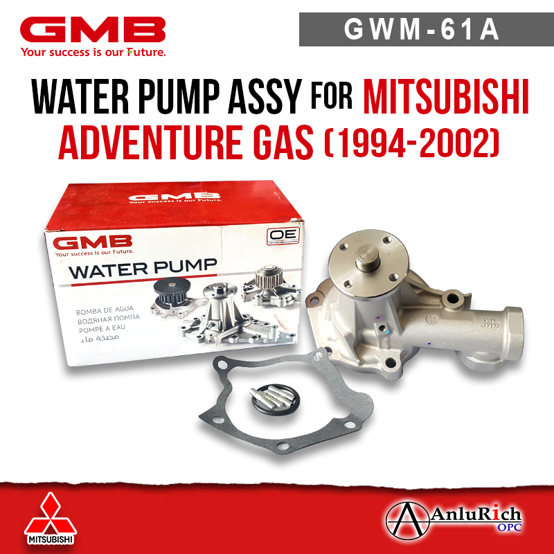 GMB WATER PUMP ASSY (GWM-61A) for MITSUBISHI ADVENTURE GAS (1994-2002 ...