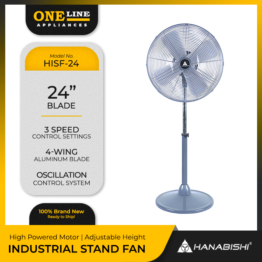 ONELINE Appliances Hanabishi Industrial Stand Fan (HISF24) 24inches