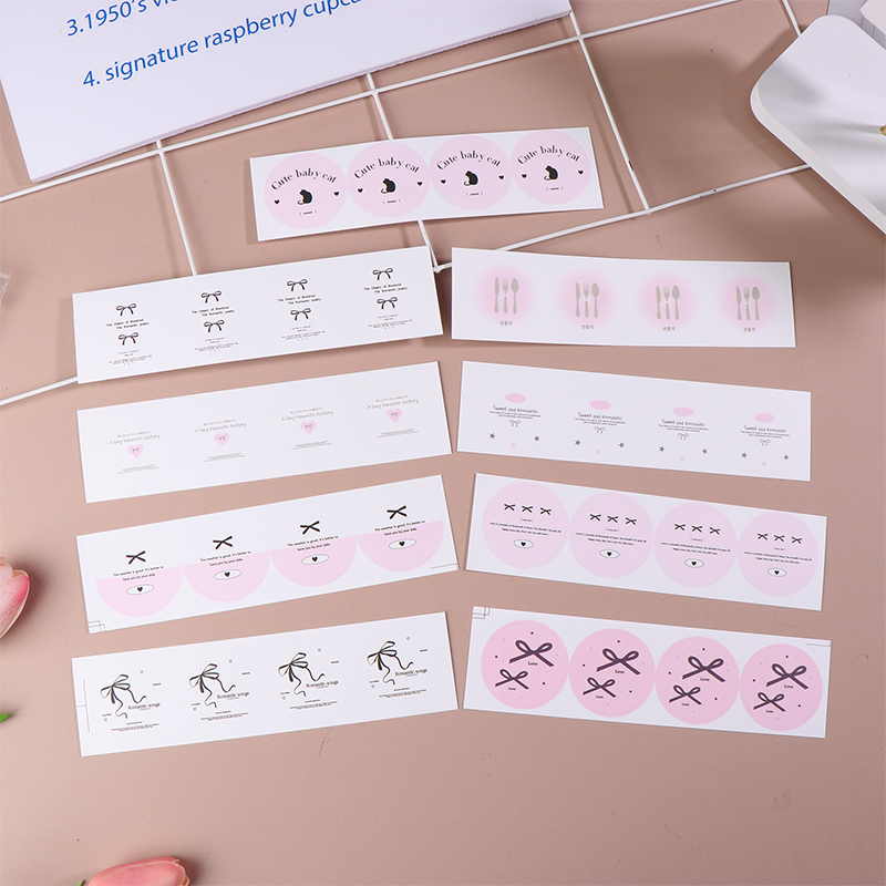 36Pcs Korean INS Ballet Ribbon Bow Round Sealing Sticker Girl 3-inch ...