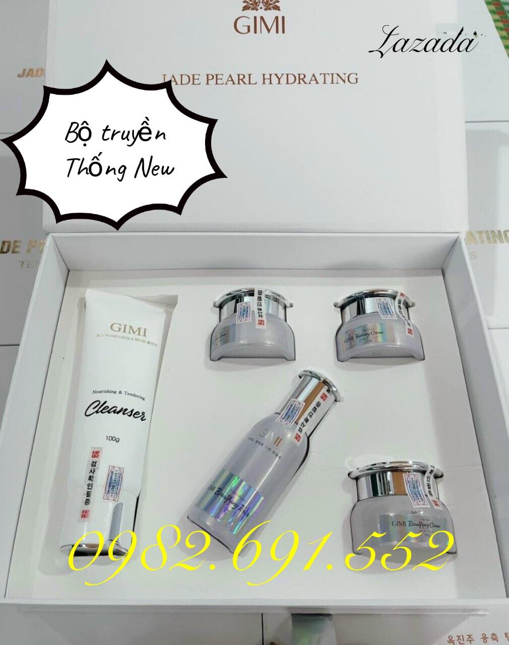 Bộ kem trắng da nám tàn nhang mụn gimi - cao cấp spa