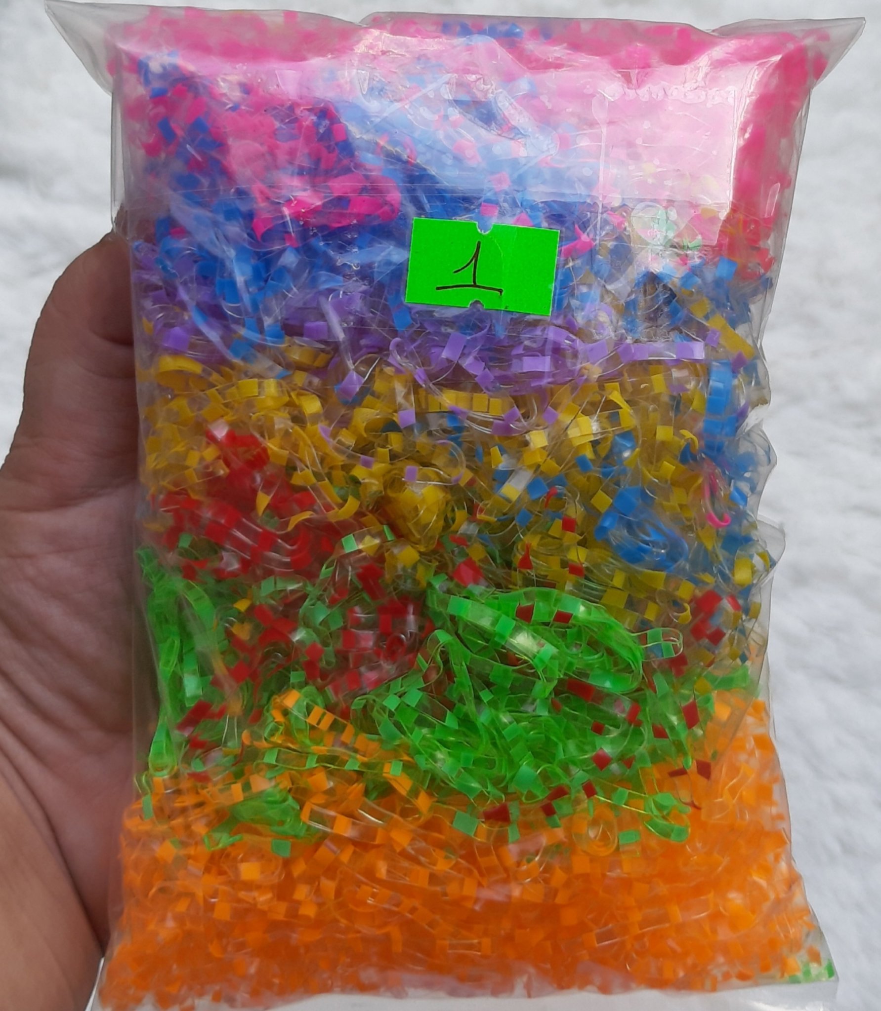 Túi 50g thun (chun) cột tóc nhiều màu cho bé gái