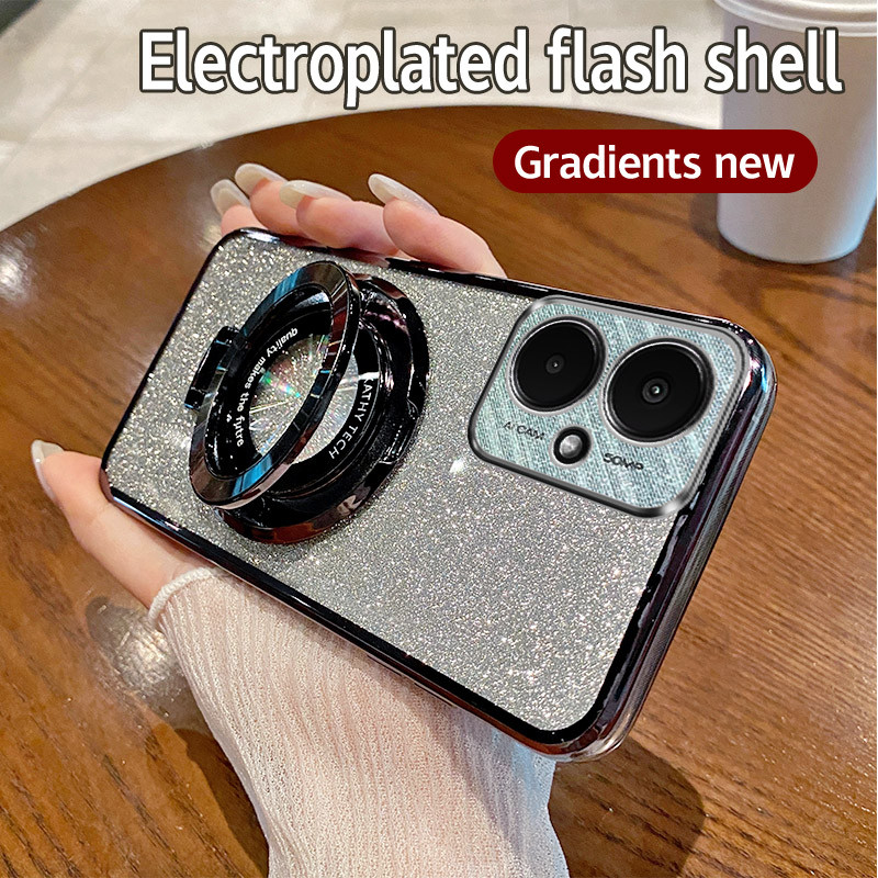 Shockproof%20Electroplated%20TPU%20Case%20For%20Realme%20Note%2060%20Note60%20Stand%20Phone%20Casing%20Back%20Cover%20-%20Image%203