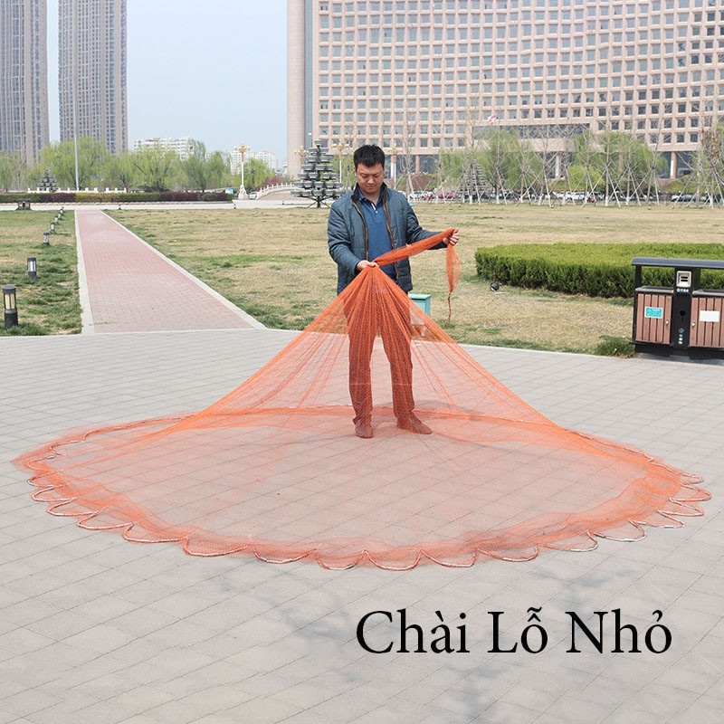 Chài dù bắt cá cao cấp mắt 2.4cm và 3.5cm bung 5m-6m-8m nặng 2.5kg - 3kg - 4kg - 5kg