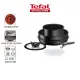 Tefal Ingenio Excellence Induction Black 6pc Set ( 26cm Frypan + 26cm Wok Pan + 18cm Saucepan + 18cm Glass Lid + 18cm Hermetic Lid + Handle ) L78190. 