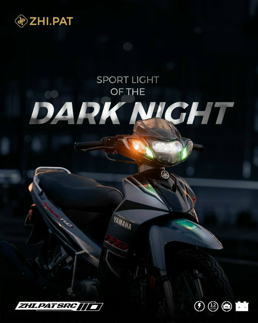 CHÓA ĐÈN ZHIPAT 2 TẦNG CHO SIRIUS 50CC-110CC