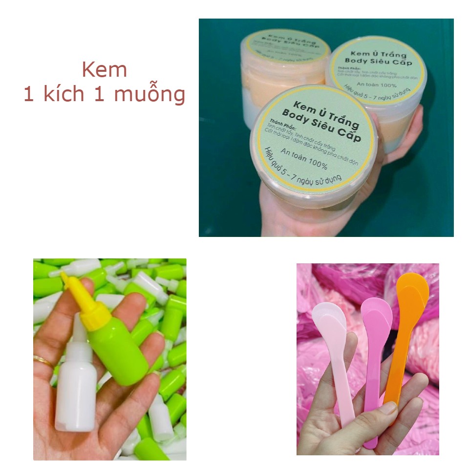 Kem body ủ trắng mix