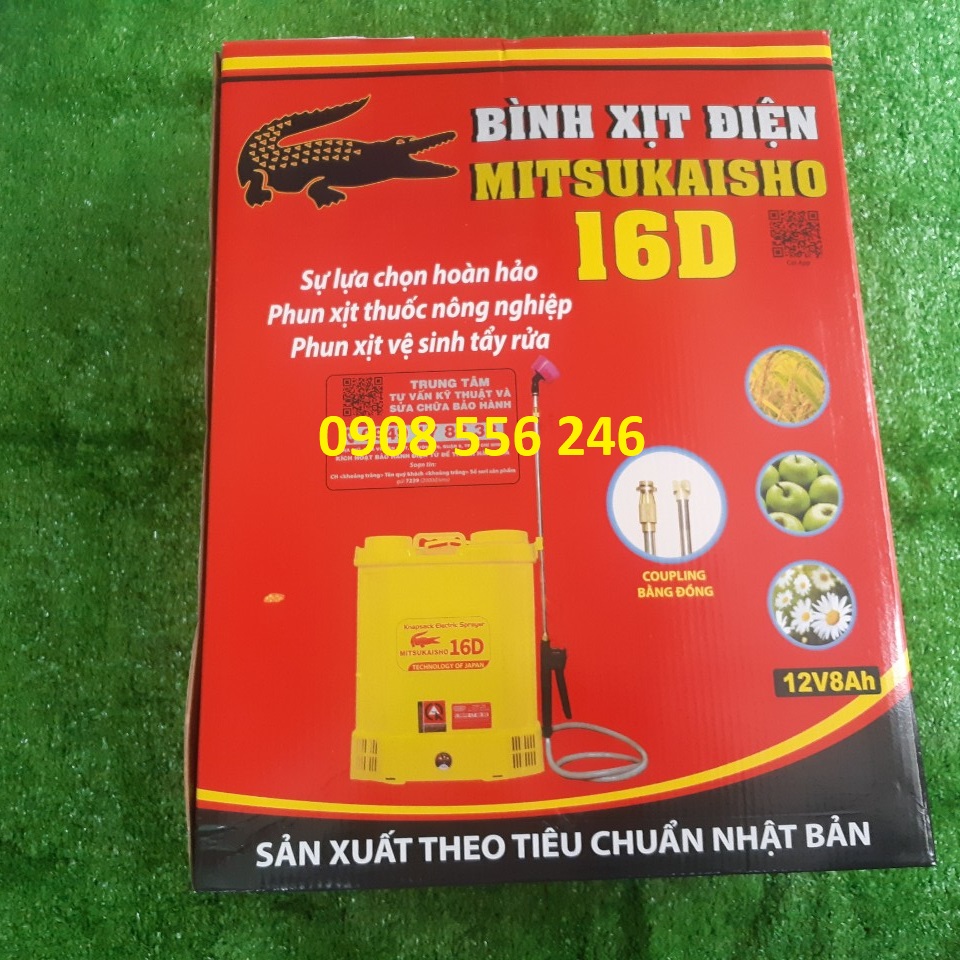 Bình xịt điện 16 lít Mitsukaisho bơm tự ngắt