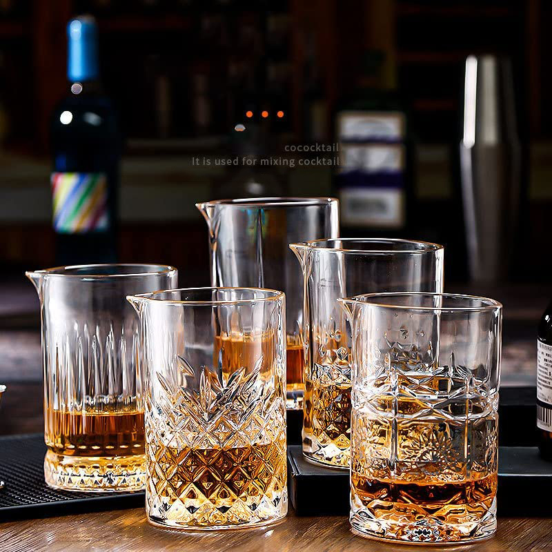 【Hottest Trends】 Mixing Glass Bartender Beaker Stirring Glass With Thick Weighted Bottom