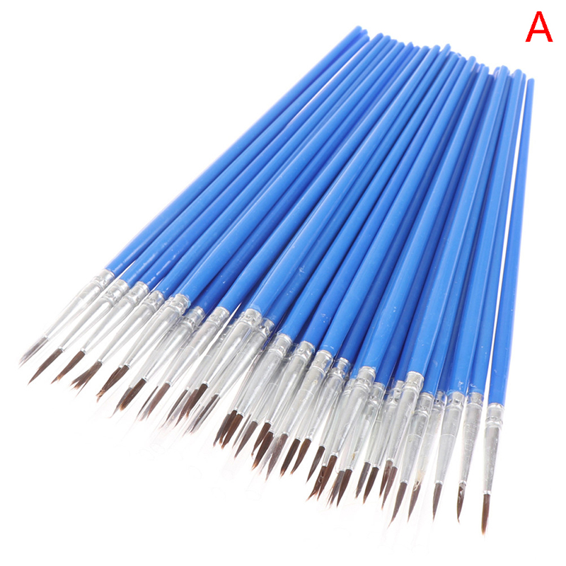 💖🎈🎈 50Pcs Flat Paint Brushes with Nylon Hair Small Brush Bulk for Detail Painting
