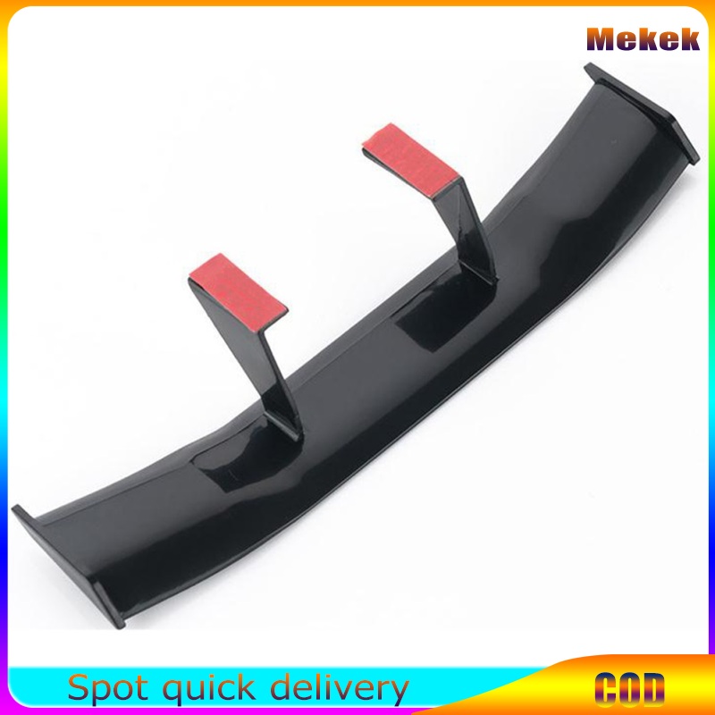 Mekek Car Tiny Tail Wing Black ABS Mini Rear Wing Spoiler Universal Car Refitting Tool