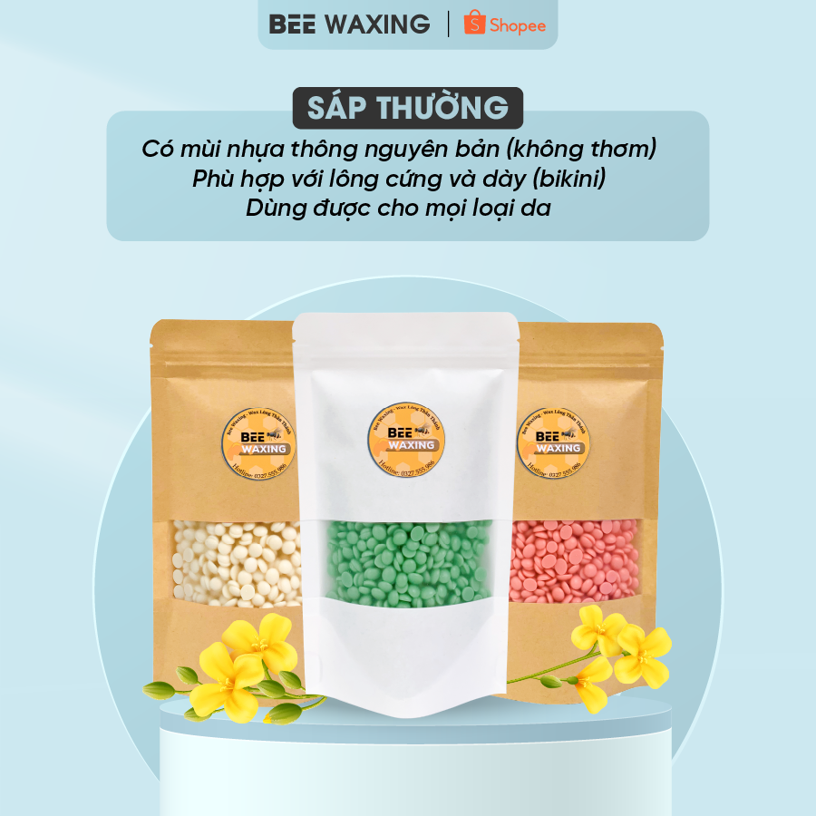 Sáp Wax Lông Siêu Bám Cao Cấp - 100gr Hard Wax Beans [Tặng Kèm Que Wax]