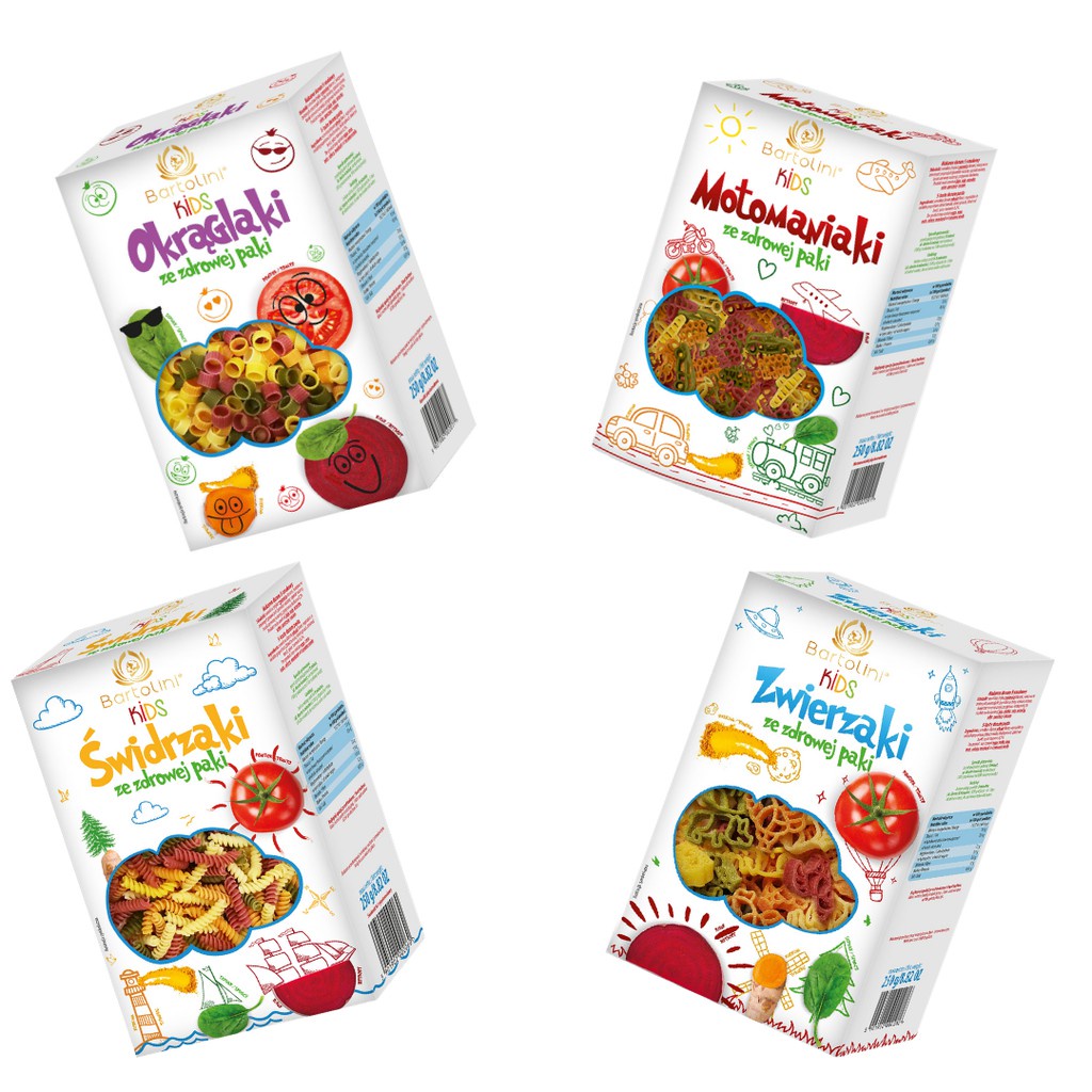 Mì Nui Rau Củ Cho Bé Ăn Dặm Bartolini 250g