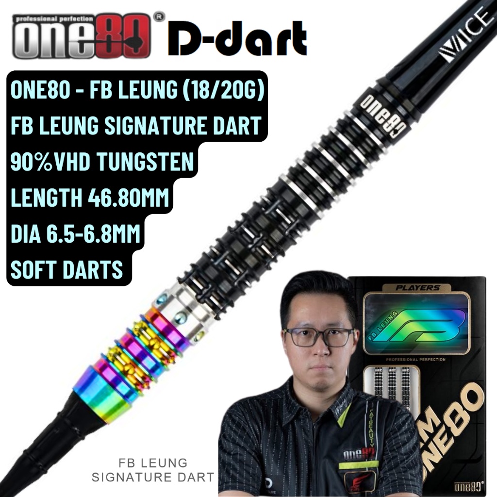 ONE80 SOFT TIP DART - 18G/20G FB LEUNG SIGNATURE SOFT DARTS | Lazada