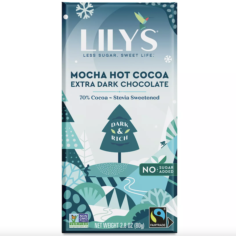 THANH SOCOLA ĐEN VỊ MOCHA Lily s Extra Dark Chocolate Bar, 70% Cocoa, Stevia Sweetened, Low-Carb, Keto Friendly, Gluten-Free & Non-GMO, 80g thumbnail