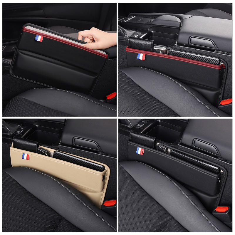 Universal Car Seat Storage Box Thickened Bottom Multi-function Gap Storage Box Car PU Leather Car Gap Storage Box