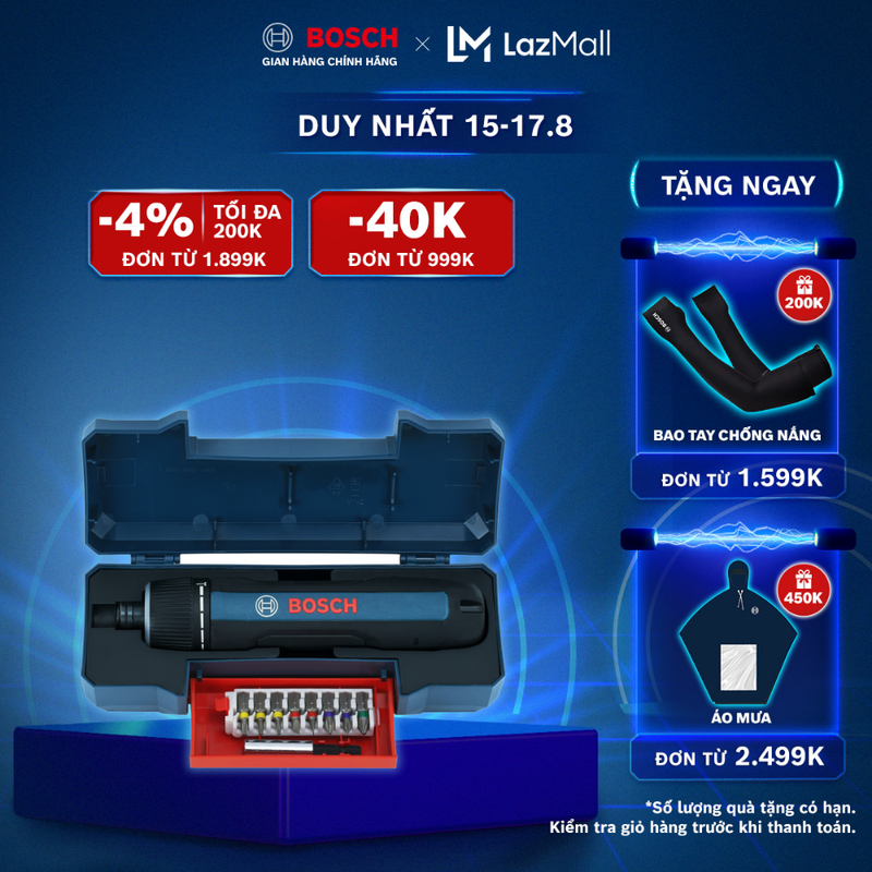 Máy vặn vít pin Bosch Go 3