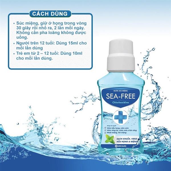 Nước súc miệng diệt khuẩn Seafree Chlorhedixine 250ml/chai